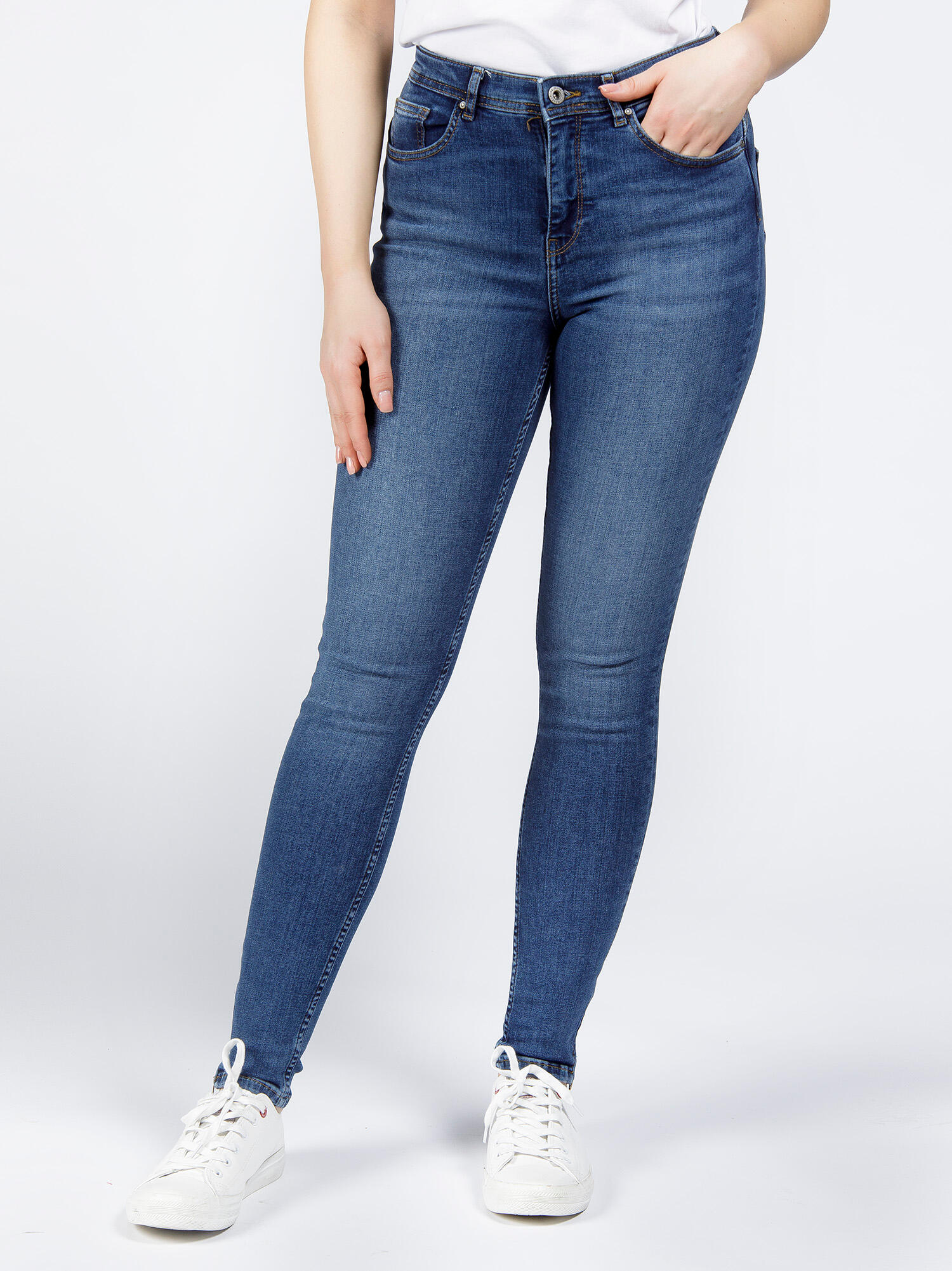 Jeansy damskie z wysokim stanem Judy P 429-105